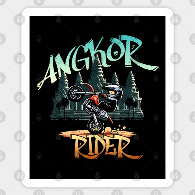 Angkor Rider Sticker by Mara Bun